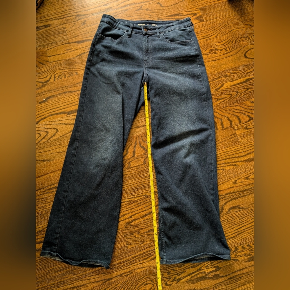 Old Navy Women's Dark Blue Wide Leg Jeans